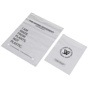 Biodegradable bags made from plant-based materials with custom printing for eco-friendly packaging