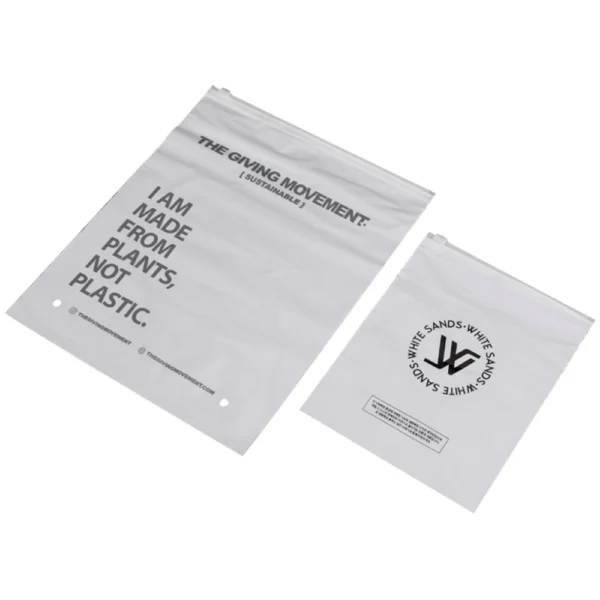 Biodegradable bags made from plant-based materials with custom printing for eco-friendly packaging