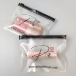 PVC Make Up Zipper Bag with custom logo printing used for branded makeup packaging