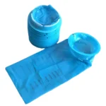 Disposable medical vomit bags with blue rigid rim and leakproof liner for clinical and emergency use