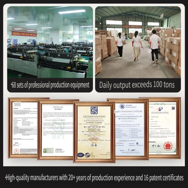 Biodegradation bag used for food storage with frosted surface and airtight resealable design