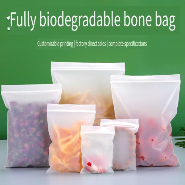 Biodegradation bag made from PLA and PBAT materials, used for dry goods and industrial packaging applications