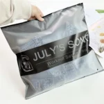 Large resealable packaging bags for clothes holding folded garments with durable zipper closure