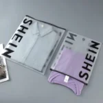 Matte frosted custom packaging bags for clothing used for shirts and folded garments