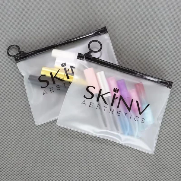 PVC Make Up Zipper Bag used for cosmetics, swimwear, and small personal care items