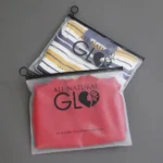 Transparent PVC Frosted Zipper Clothing Bag with frosted texture and zipper closure used for apparel packaging